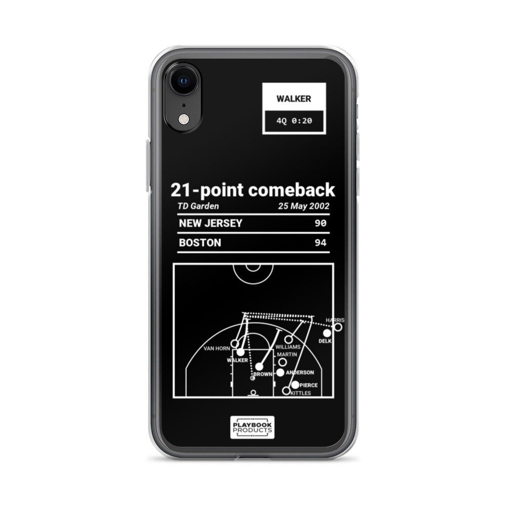 Boston Celtics Greatest Plays iPhone Case: 21-point comeback (2002)