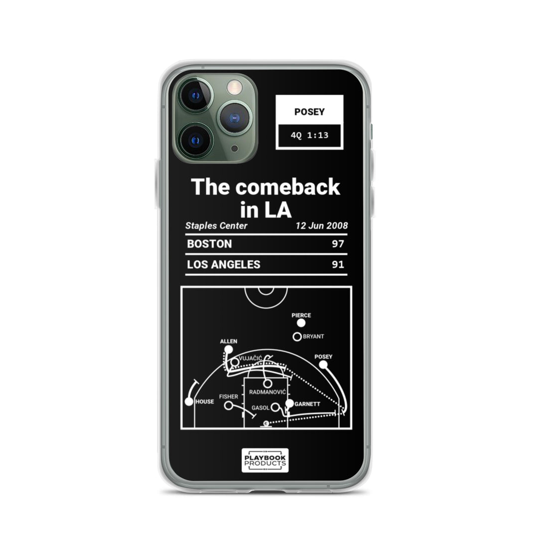 Boston Celtics Greatest Plays iPhone Case: The comeback in LA (2008)