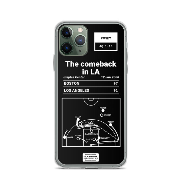 Boston Celtics Greatest Plays iPhone Case: The comeback in LA (2008)