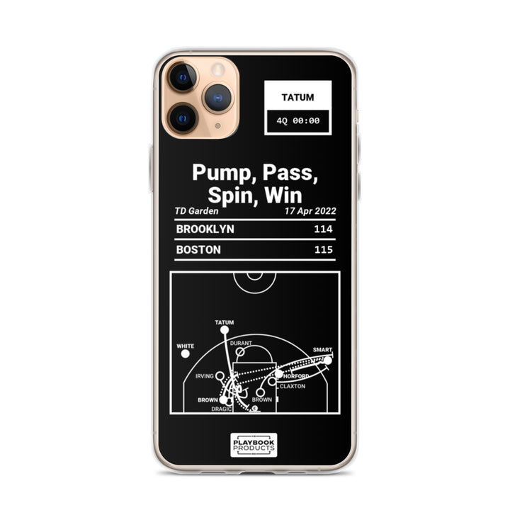 Boston Celtics Greatest Plays iPhone Case: Pump, Pass, Spin, Win (2022)