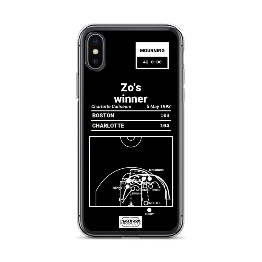 Charlotte Hornets Greatest Plays iPhone Case: Zo's winner (1993)