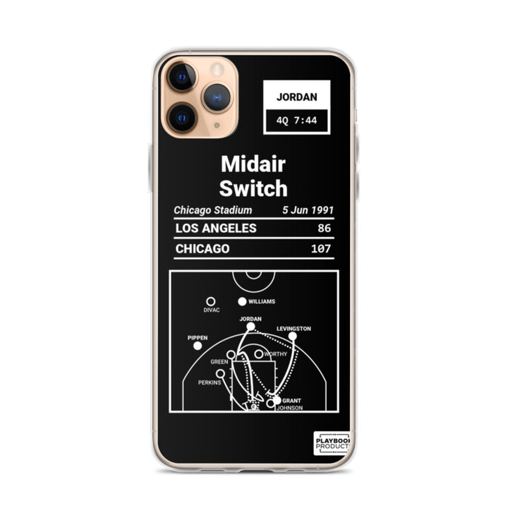 Chicago Bulls Greatest Plays iPhone Case: Midair Switch (1991)