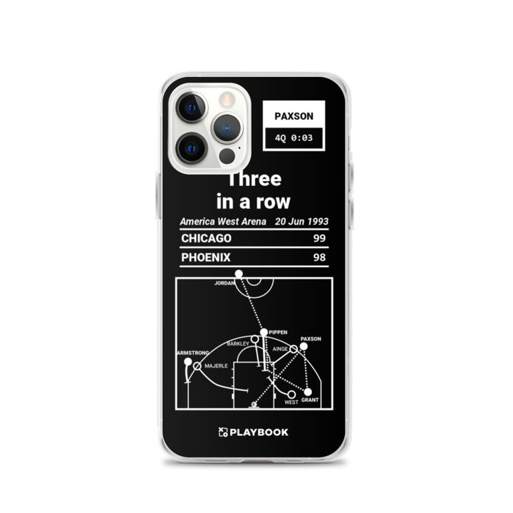 Chicago Bulls Greatest Plays iPhone Case: Three in a row (1993)