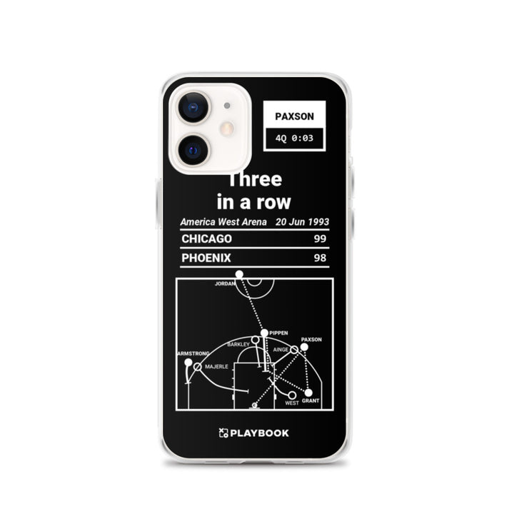 Chicago Bulls Greatest Plays iPhone Case: Three in a row (1993)