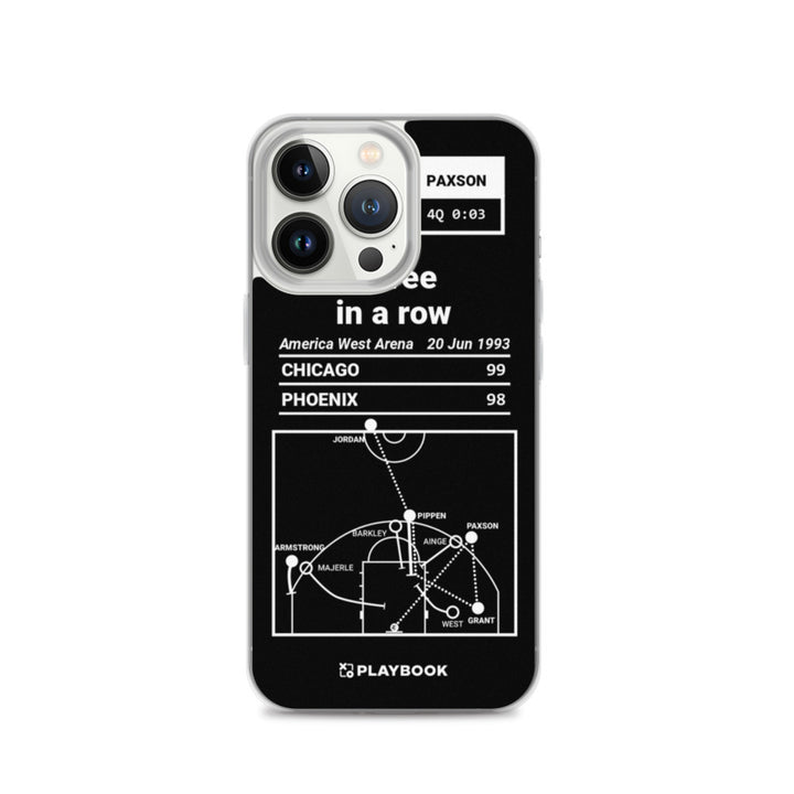 Chicago Bulls Greatest Plays iPhone Case: Three in a row (1993)