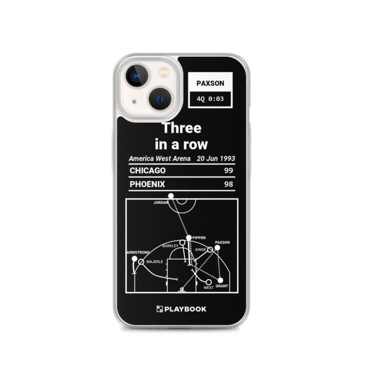 Chicago Bulls Greatest Plays iPhone Case: Three in a row (1993)