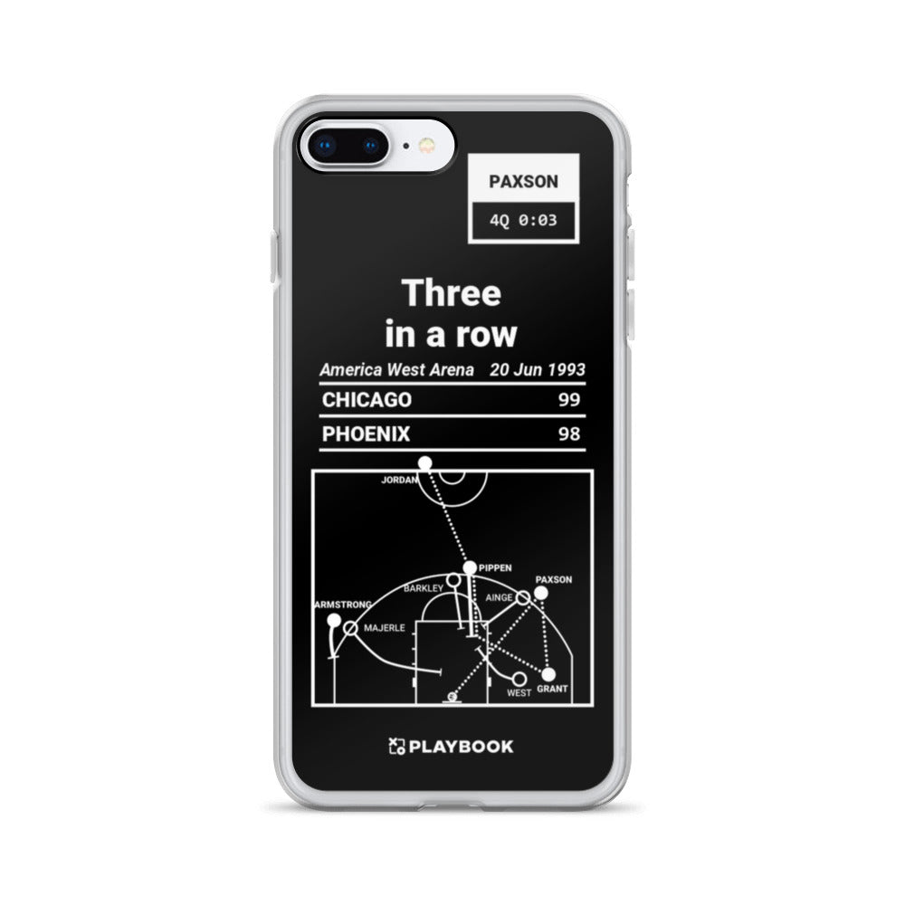 Chicago Bulls Greatest Plays iPhone Case: Three in a row (1993)