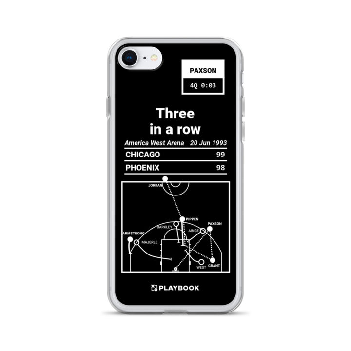 Chicago Bulls Greatest Plays iPhone Case: Three in a row (1993)