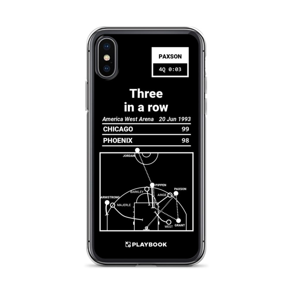 Chicago Bulls Greatest Plays iPhone Case: Three in a row (1993)