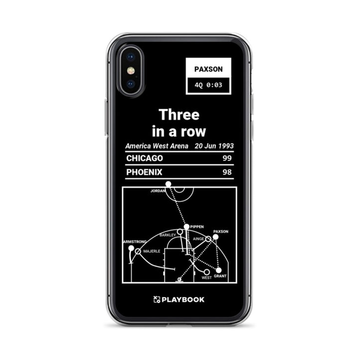 Chicago Bulls Greatest Plays iPhone Case: Three in a row (1993)