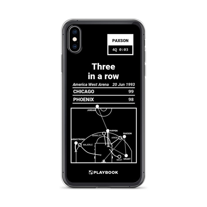 Chicago Bulls Greatest Plays iPhone Case: Three in a row (1993)