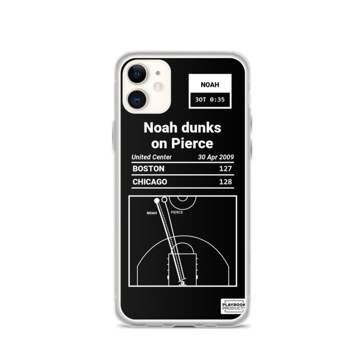 Chicago Bulls Greatest Plays iPhone Case: Noah dunks on Pierce (2009)