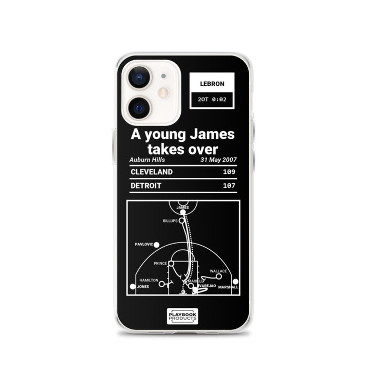Cleveland Cavaliers Greatest Plays iPhone Case: A young James takes over (2007)