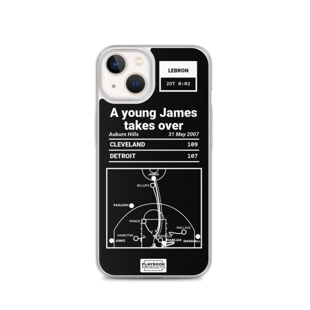 Cleveland Cavaliers Greatest Plays iPhone Case: A young James takes over (2007)