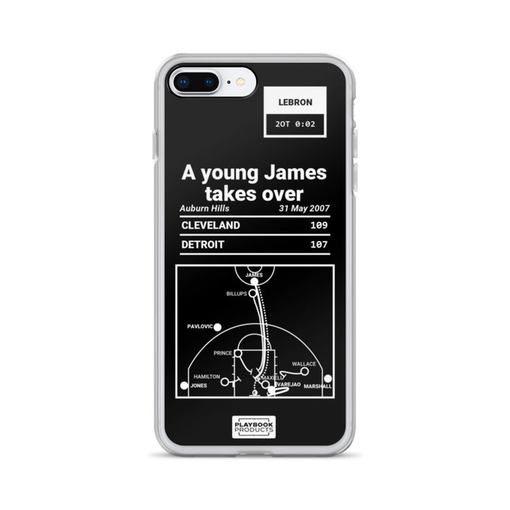 Cleveland Cavaliers Greatest Plays iPhone Case: A young James takes over (2007)