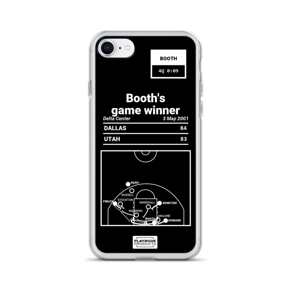 Dallas Mavericks Greatest Plays iPhone Case: Booth's game winner (2001)