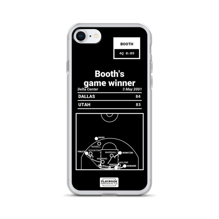 Dallas Mavericks Greatest Plays iPhone Case: Booth's game winner (2001)