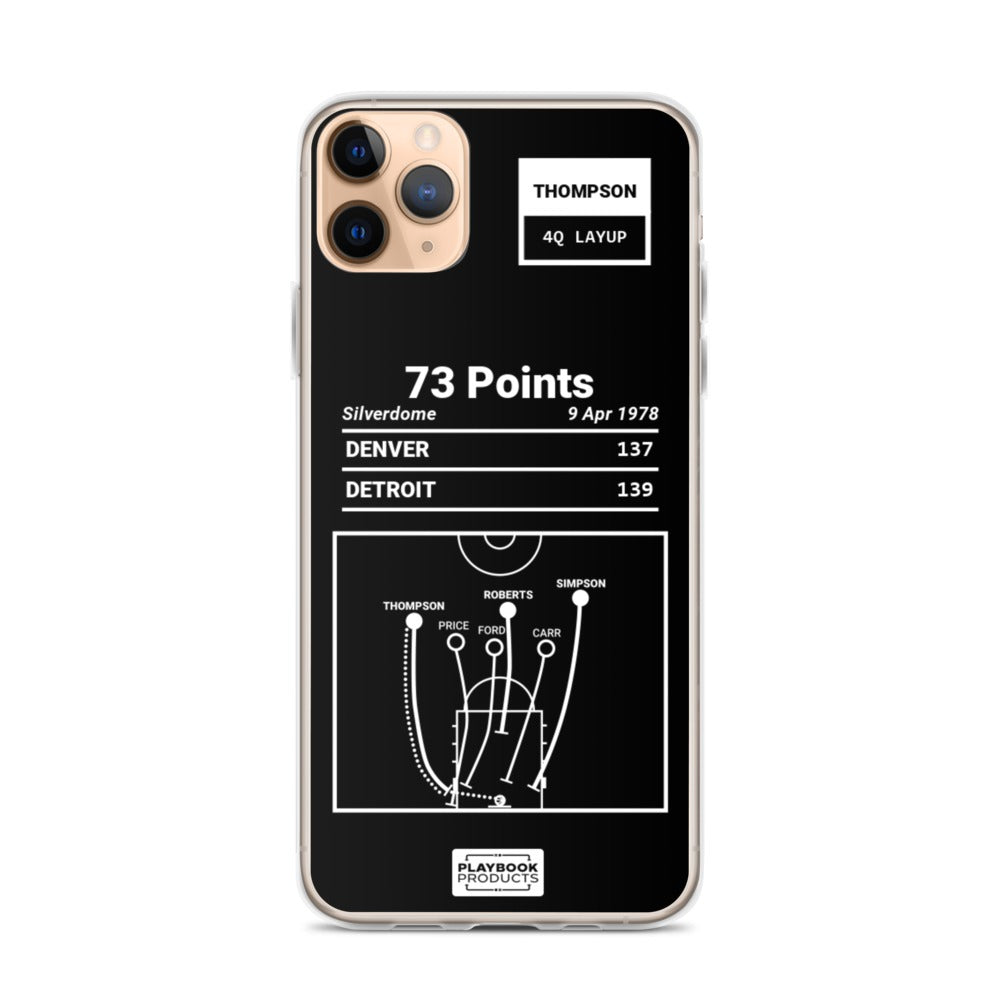 Denver Nuggets Greatest Plays iPhone Case: 73 Points (1978)