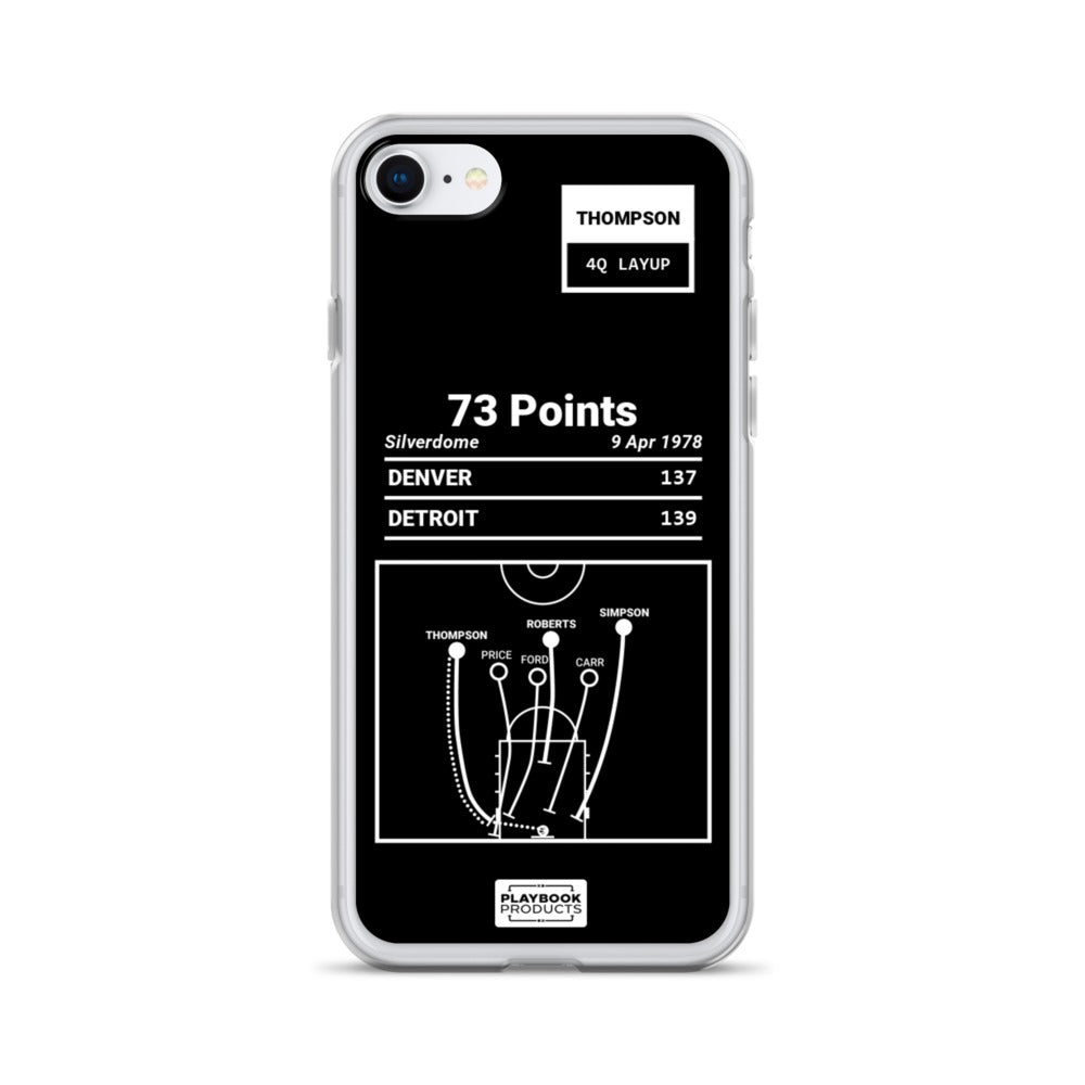 Denver Nuggets Greatest Plays iPhone Case: 73 Points (1978)