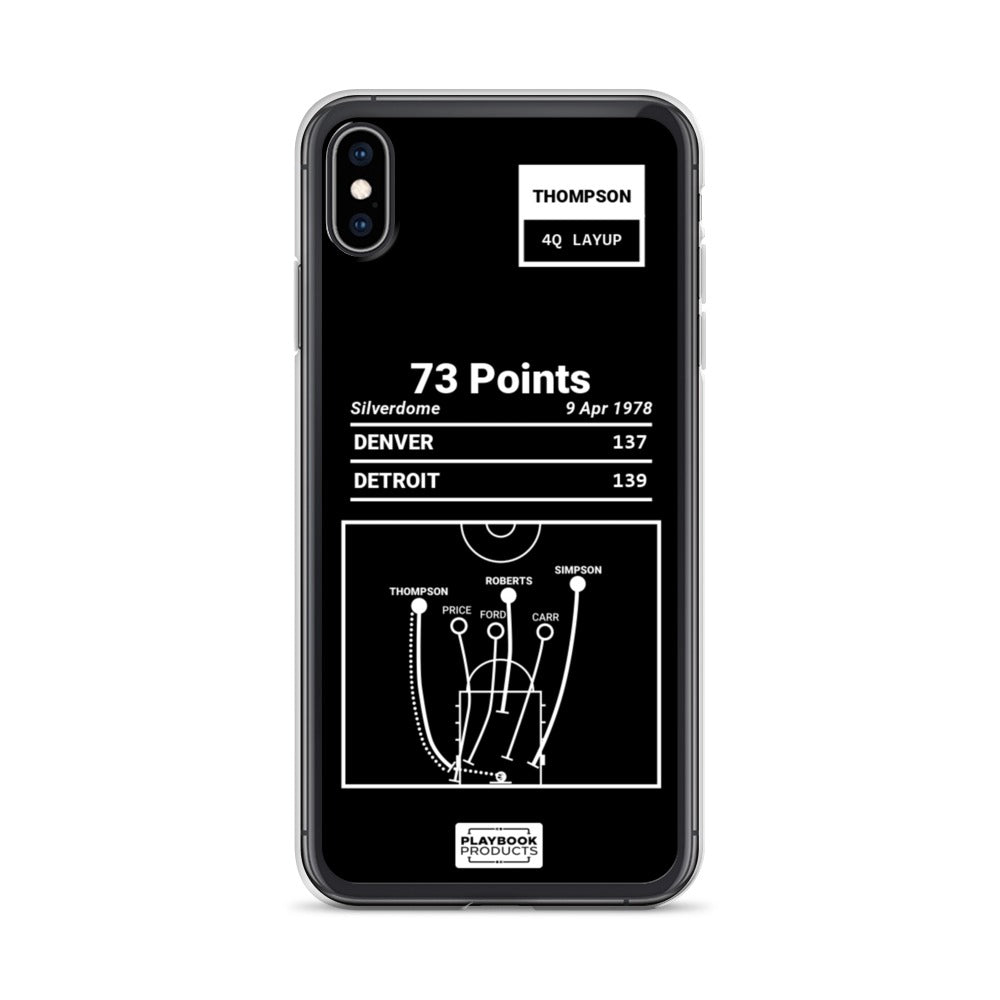 Denver Nuggets Greatest Plays iPhone Case: 73 Points (1978)