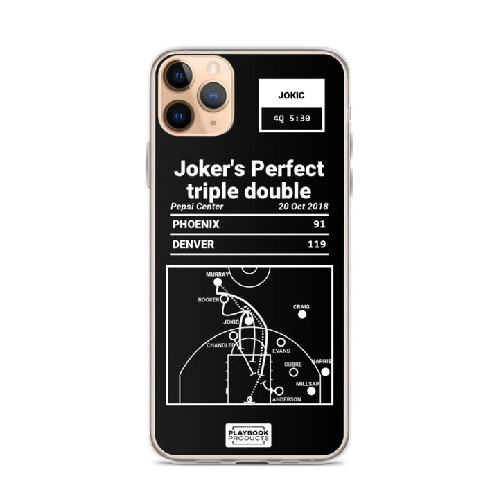 Denver Nuggets Greatest Plays iPhone Case: Joker's Perfect triple double (2018)