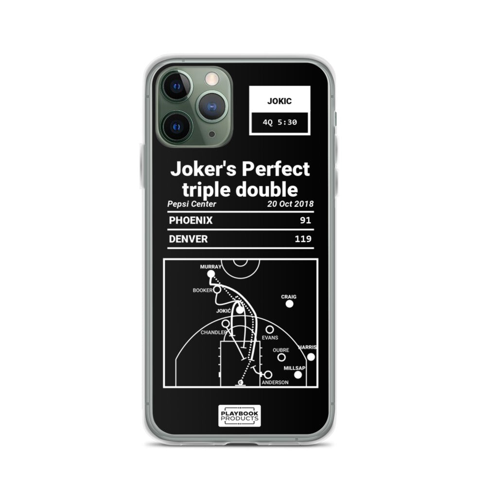 Denver Nuggets Greatest Plays iPhone Case: Joker's Perfect triple double (2018)