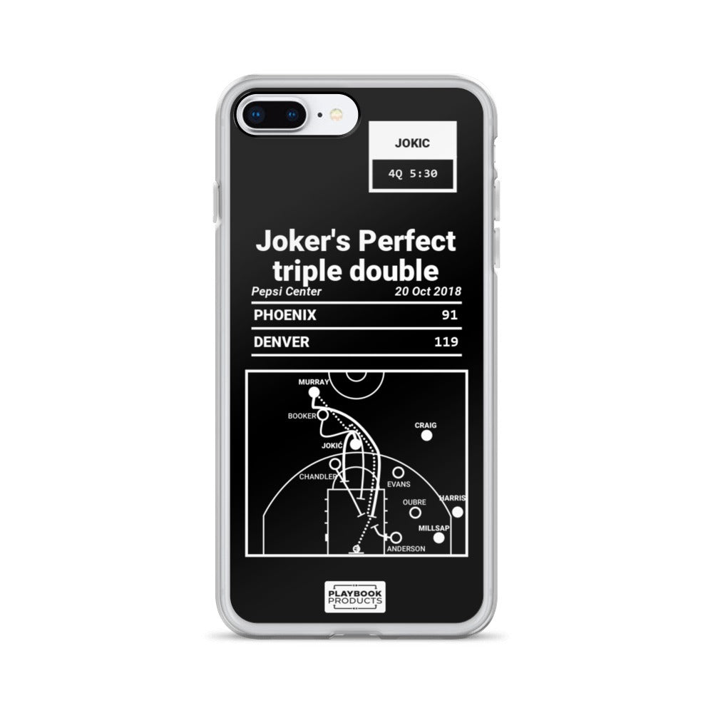 Denver Nuggets Greatest Plays iPhone Case: Joker's Perfect triple double (2018)