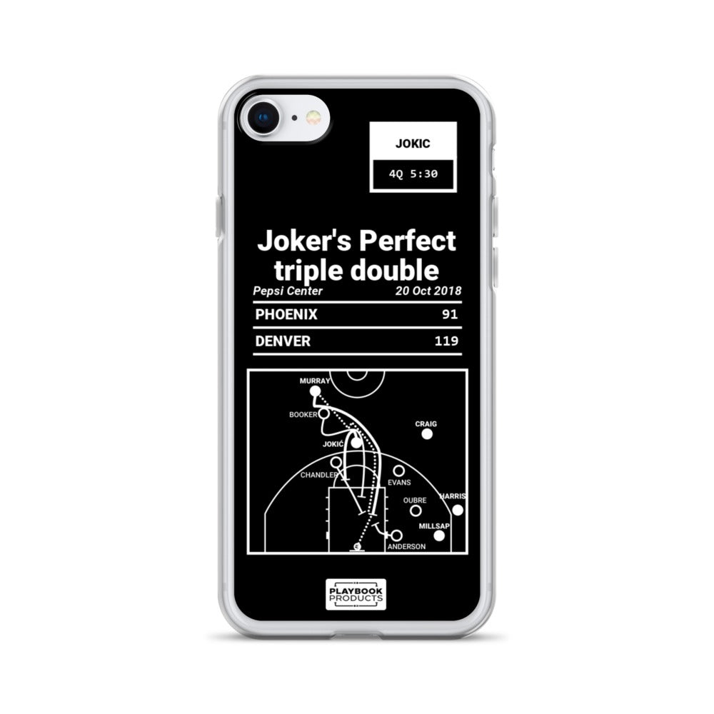 Denver Nuggets Greatest Plays iPhone Case: Joker's Perfect triple double (2018)