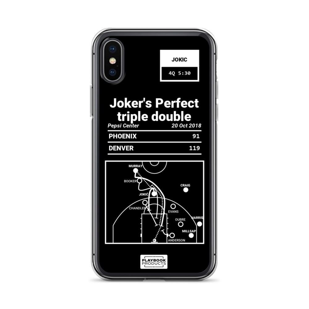 Denver Nuggets Greatest Plays iPhone Case: Joker's Perfect triple double (2018)
