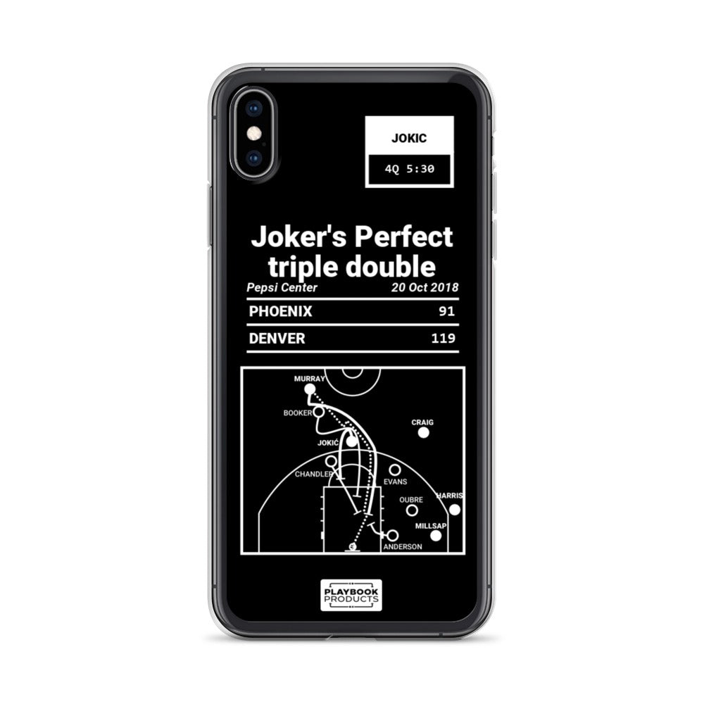 Denver Nuggets Greatest Plays iPhone Case: Joker's Perfect triple double (2018)