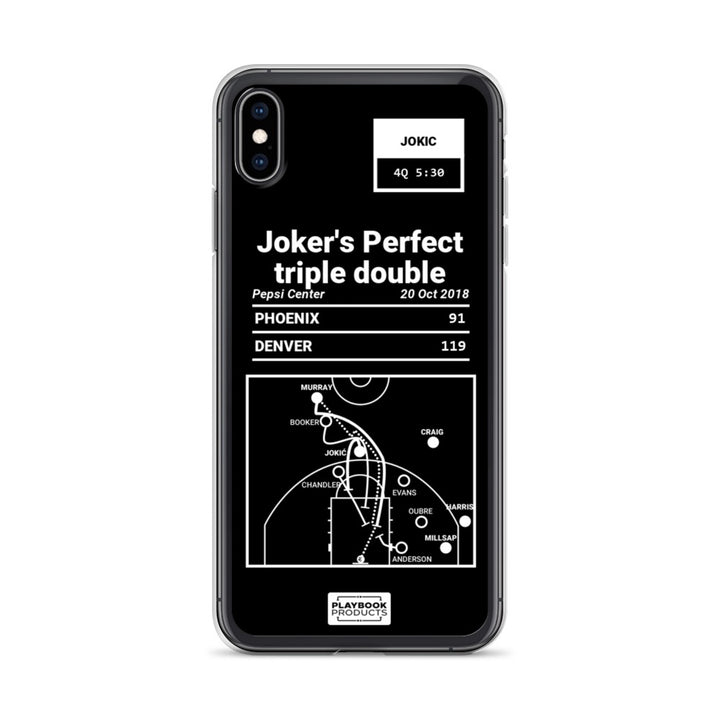 Denver Nuggets Greatest Plays iPhone Case: Joker's Perfect triple double (2018)