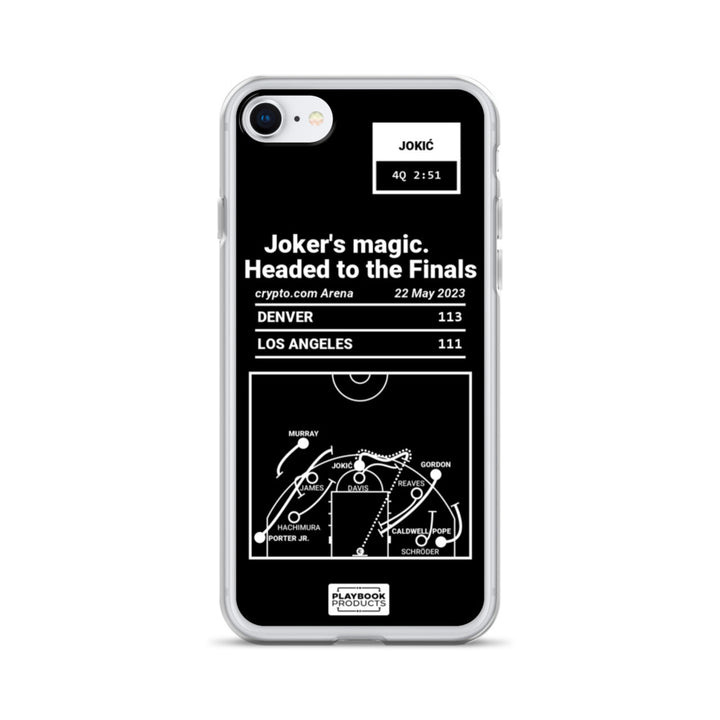 Denver Nuggets Greatest Plays iPhone Case: Joker's magic. Headed to the Finals (2023)