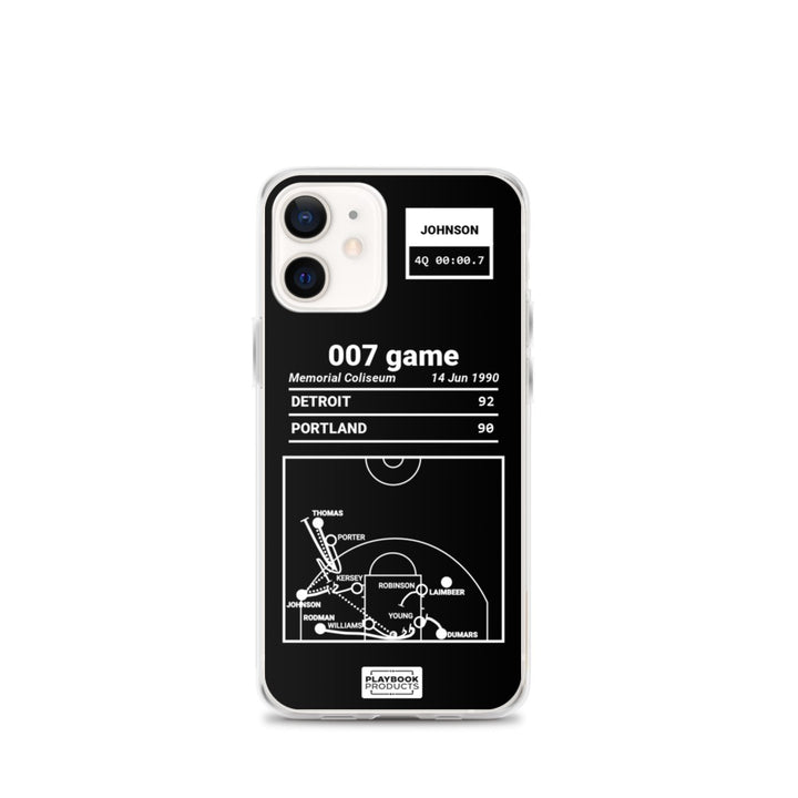 Detroit Pistons Greatest Plays iPhone Case: 007 game (1990)