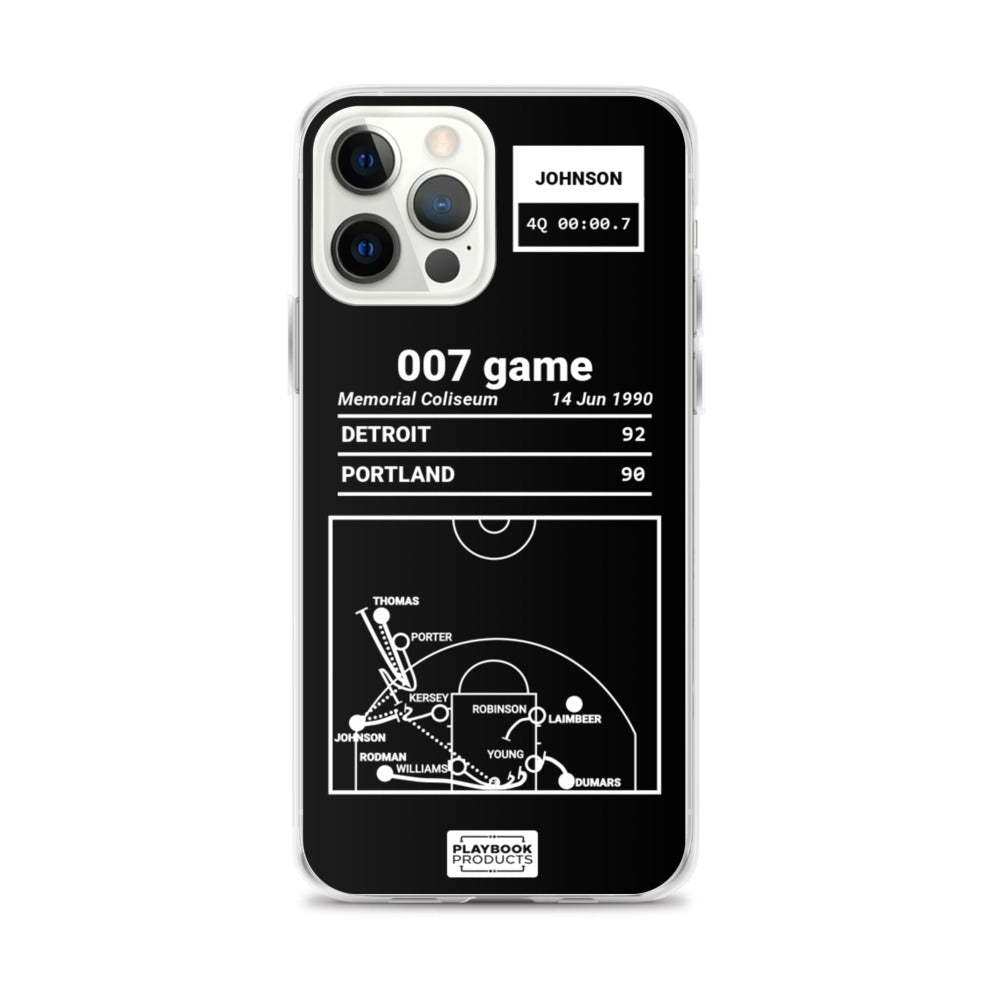 Detroit Pistons Greatest Plays iPhone Case: 007 game (1990)