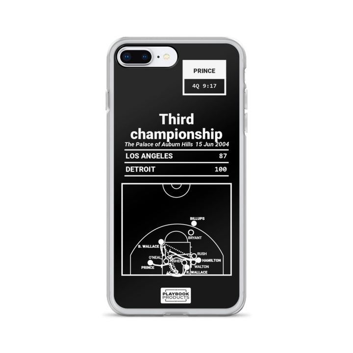 Detroit Pistons Greatest Plays iPhone Case: Third championship (2004)