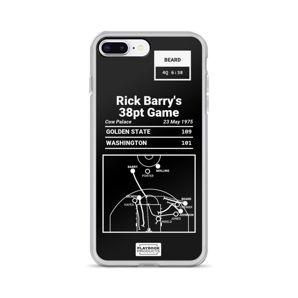 Golden State Warriors Greatest Plays iPhone Case: Rick Barry's 38pt Game (1975)