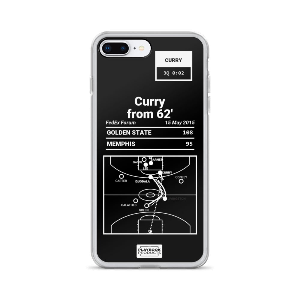 Golden State Warriors Greatest Plays iPhone Case: Curry from 62' (2015)