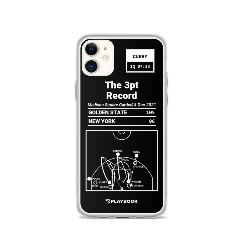 Golden State Warriors Greatest Plays iPhone Case: The 3pt Record (2021)