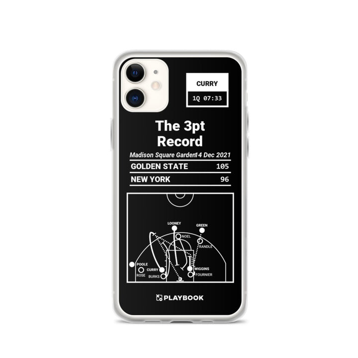 Golden State Warriors Greatest Plays iPhone Case: The 3pt Record (2021)