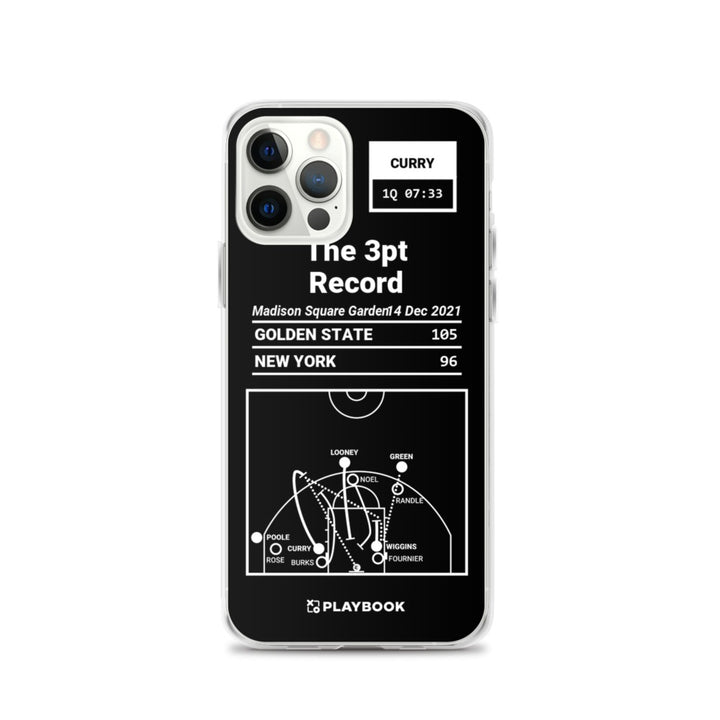 Golden State Warriors Greatest Plays iPhone Case: The 3pt Record (2021)