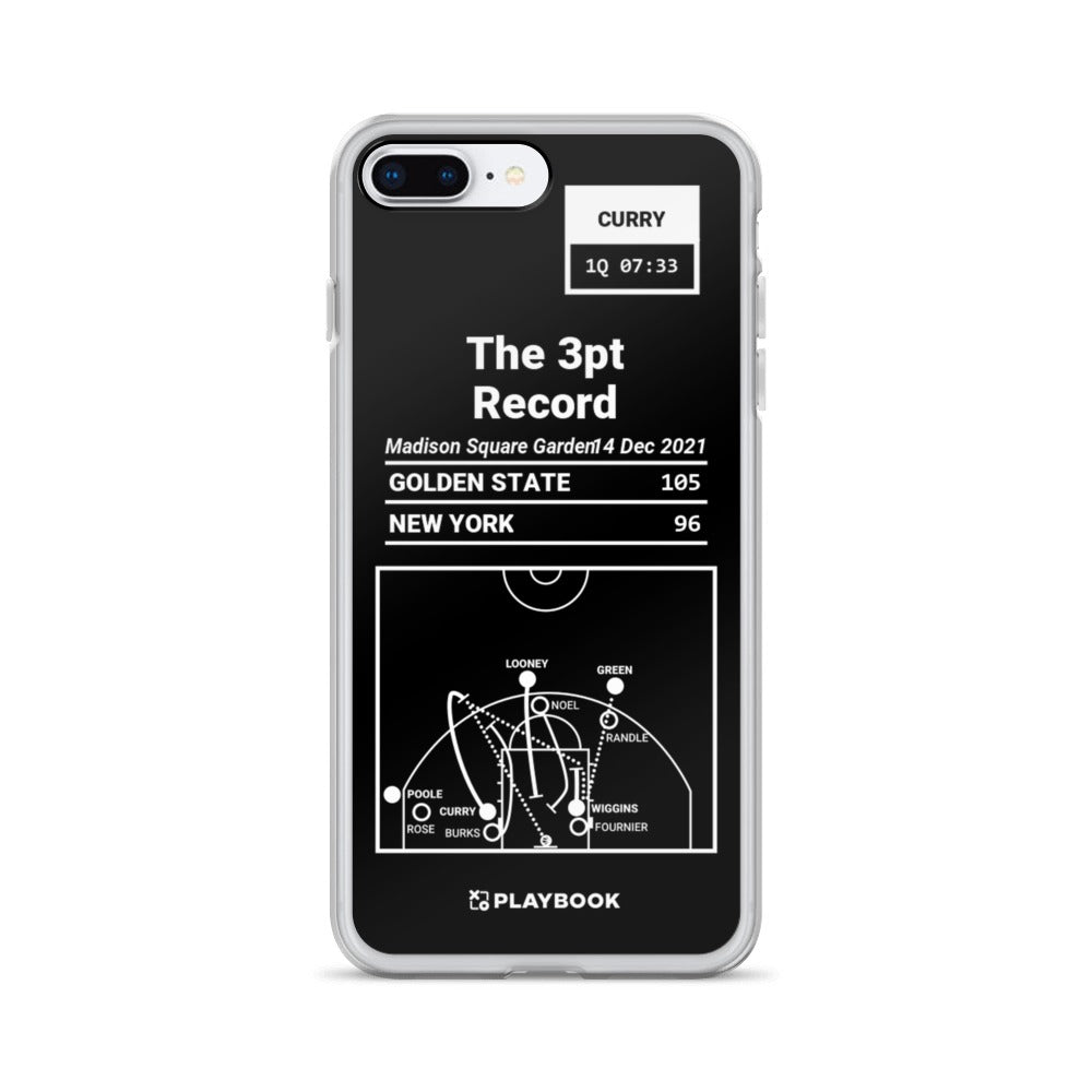 Golden State Warriors Greatest Plays iPhone Case: The 3pt Record (2021)
