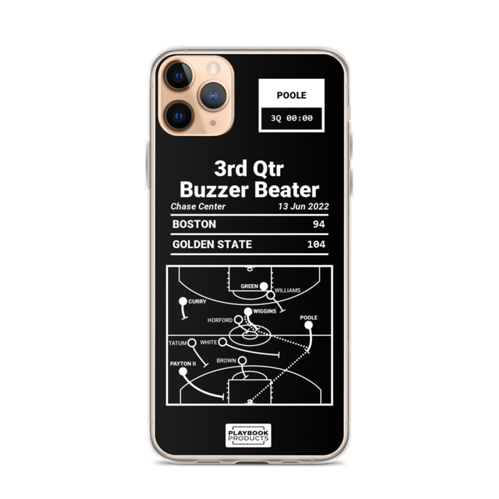 Golden State Warriors Greatest Plays iPhone Case: 3rd Qtr Buzzer Beater (2022)