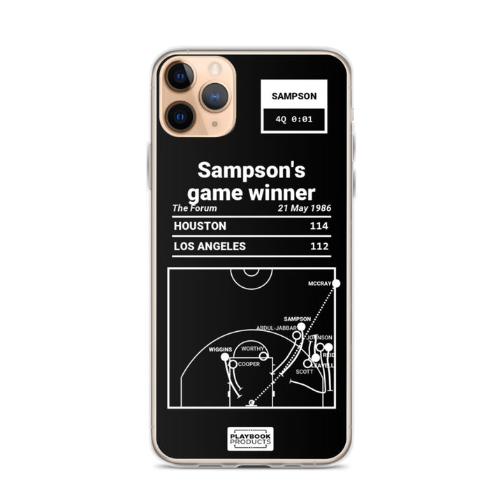 Houston Rockets Greatest Plays iPhone Case: Sampson's game winner (1986)