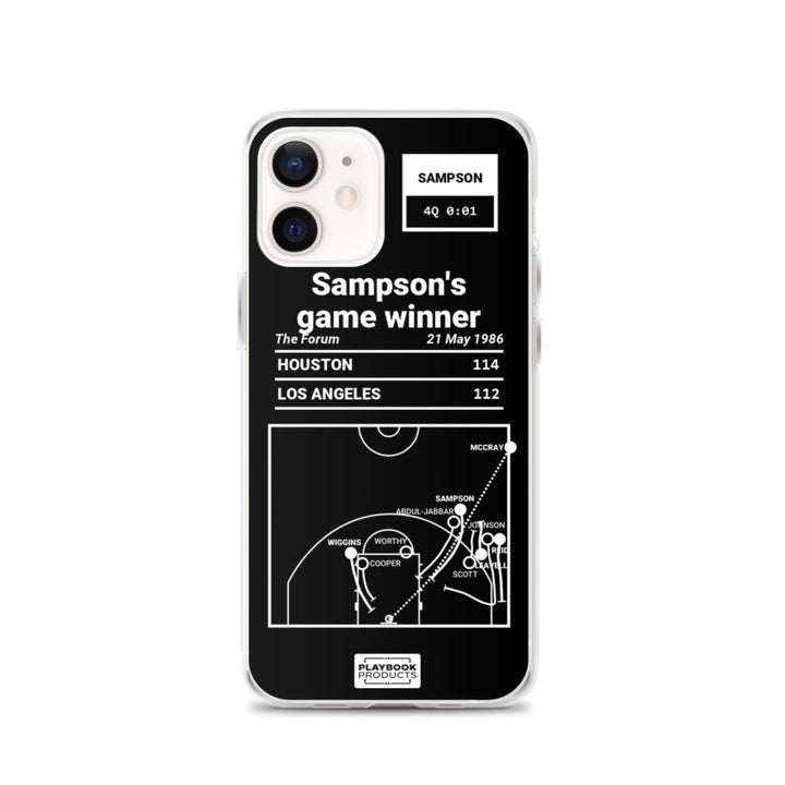 Houston Rockets Greatest Plays iPhone Case: Sampson's game winner (1986)