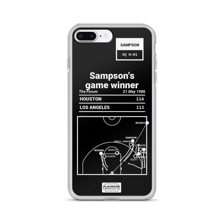Houston Rockets Greatest Plays iPhone Case: Sampson's game winner (1986)