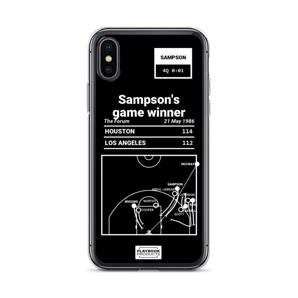 Houston Rockets Greatest Plays iPhone Case: Sampson's game winner (1986)
