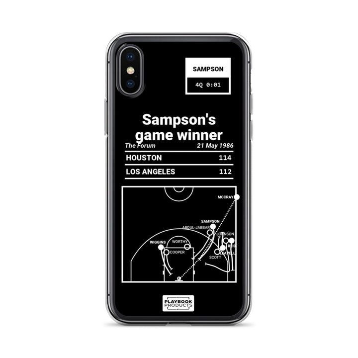Houston Rockets Greatest Plays iPhone Case: Sampson's game winner (1986)