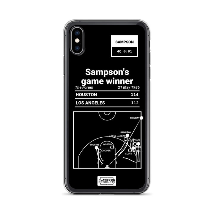 Houston Rockets Greatest Plays iPhone Case: Sampson's game winner (1986)