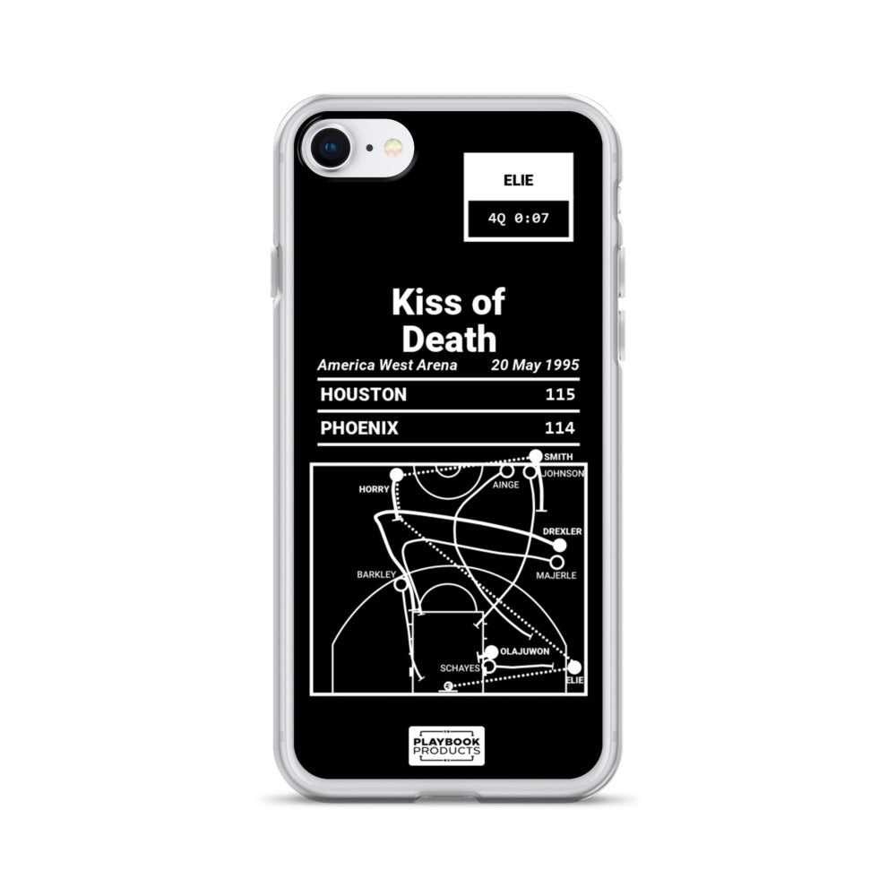 Houston Rockets Greatest Plays iPhone Case: Kiss of Death (1995)