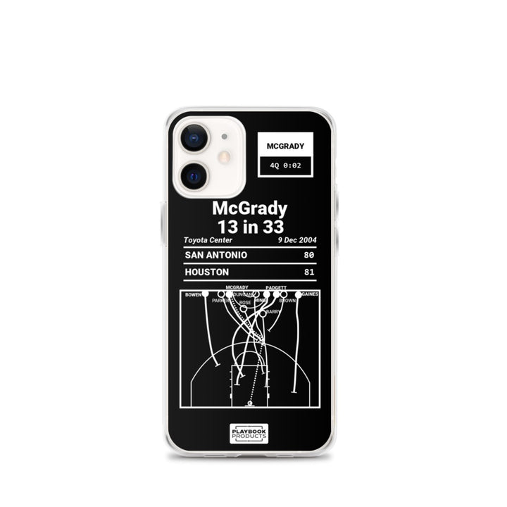 Houston Rockets Greatest Plays iPhone Case: McGrady 13 in 33 (2004)